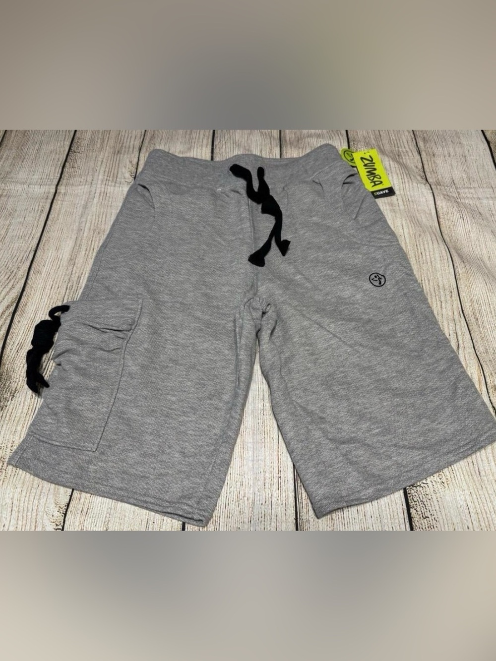 NWT ZUMBA MENS GRAY SHORTS - S